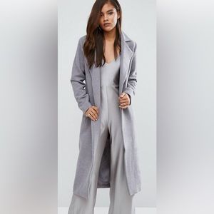 Longline Duster Coat, Tall, Grey